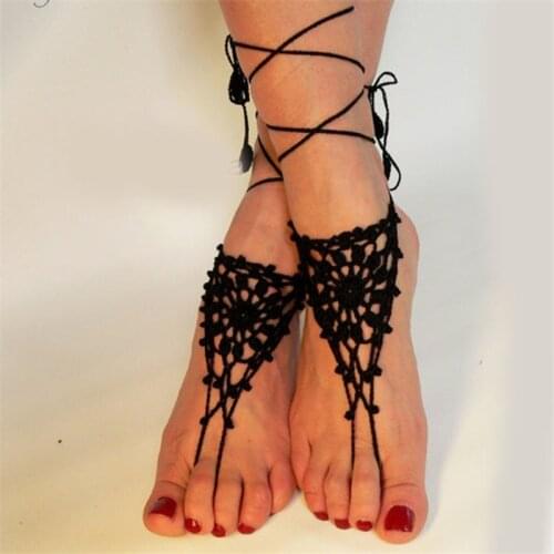 Women Jewelry Sex Accessories crochet Socks Sexy Party Game wedding beach anklets decorate Black Porn BDSM Lingerie Bondage