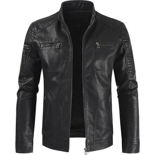 Men's Faux Leather Jackets ZRUSZR China