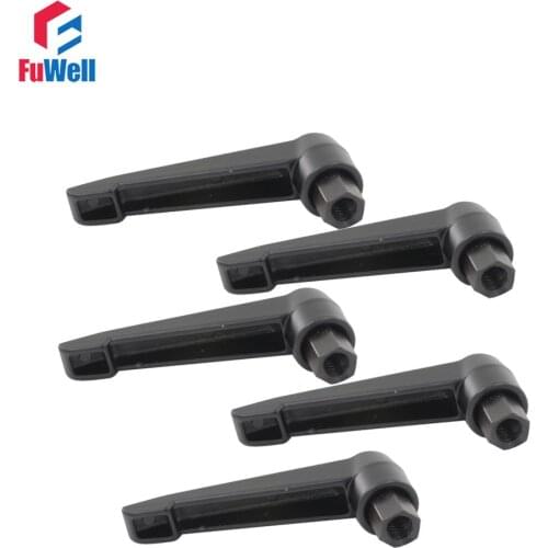 5pcs M6 Female Thread Adjustable Handles Lever 6mm Thread Diameter Clamping Handles