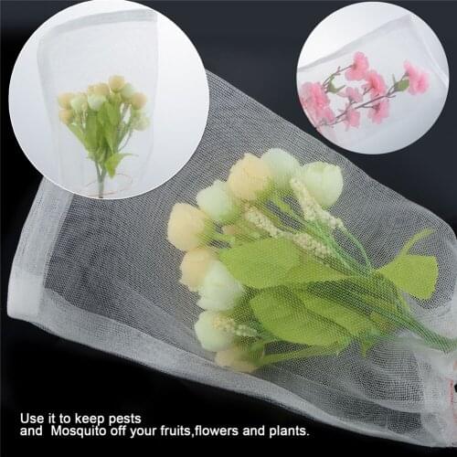 50pcs 3 Sizes Garden Fruit Barrier Cover Bags Flower Seed Vegetable Practical Protection Anti Insect Bug Nylon Mesh Bags