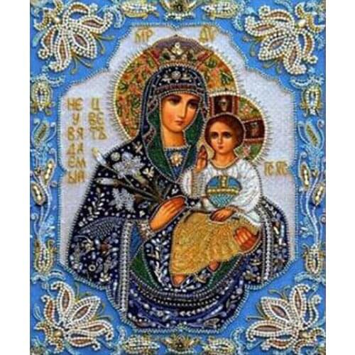 5D DIY Diamond Painting Our Lady Religion Icons Diamond Embroidery Picture of Resin Cross Stitch Full Diamond Mosaic Home Decor