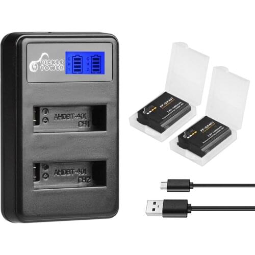 1680mAh Hero 4 Battery and LCD Charger Set for GoPro HERO4 GoPro AHDBT-401 Action Camera