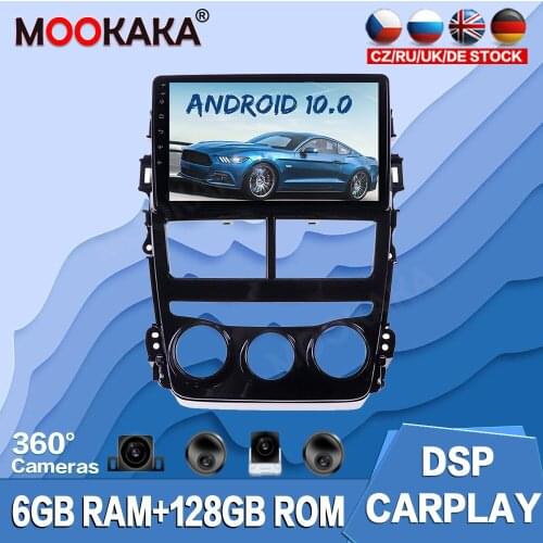 Android 10.0 128G For Toyota Yaris Vios 17- 20 Car Multimedia Player Radio GPS Navigation Auto Stereo Recorder Head Unit Audio