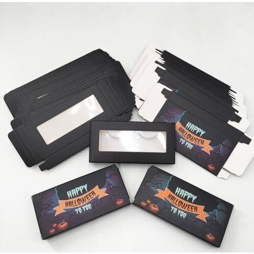 DHL Free Shipping Halloween Paper Lash Case for 25mm Mink False Eyelashes Custom Eyelash Packaging Box