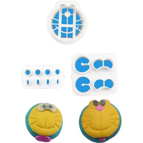 Double-sided Cat Children Baking Tools Plastic Cake Mold Buns Grinding Tools Decoration Diy Cartoon