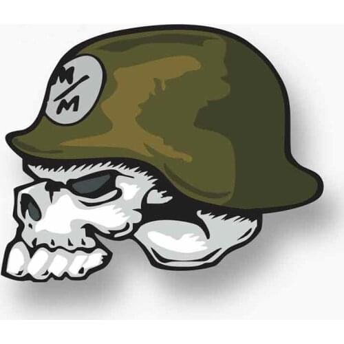 Fuzhen Boutique Decals Exterior Accessories Metal Mulisha Skull Helmet Logo Car Stickers Vinyl JDM Bumper Trunk Camper Decal