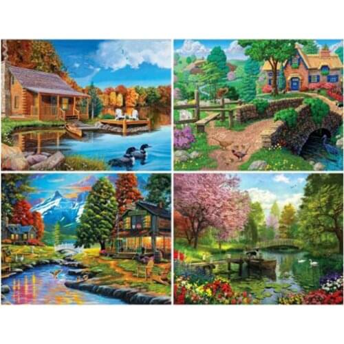 Kexinzu 5D Diamond Painting 3D Diamond Embroidery Beads Scenery Wall Decoration Diamond Mosaic Crystal Decoration Gift Sale f648