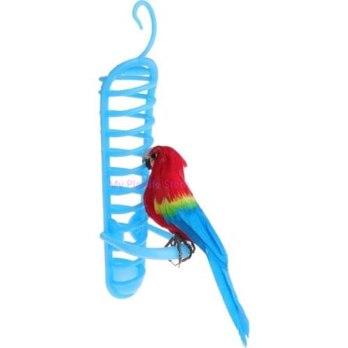 Parrot Feeder Plastic Basket Fruit Vegetable Feeding Perch Birds Parakeet Cage Accessories Bird Supplies C42