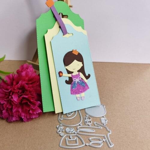 Beautiful wear skirt little girl decoration accessories metal cutting mold DIY scrapbook card template paper handicrafts