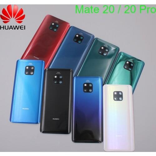 Huawei Mate 20 Pro Battery Cover Rear Door Replace Housing Case Back Panel Repair Part For Huawei Mate 20 / 20 Pro + Camera Lens