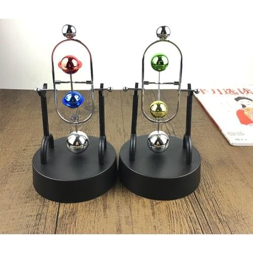 Ball Perpetual Instrument USB Magnetic Motion Decoration Crafts Home Office Desk Miniature Figurines Electromagnetic Pendulum