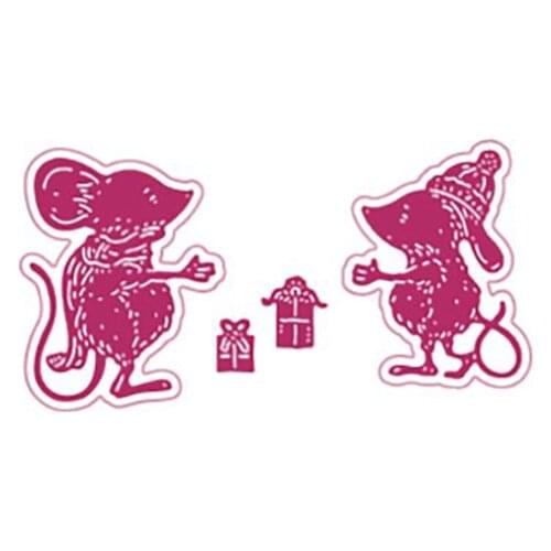 Cute Mouse Die Cutting Dies Scrapbook Diary Decoration Stencil Embossing Template DIY Greeting Card Handmade 2021
