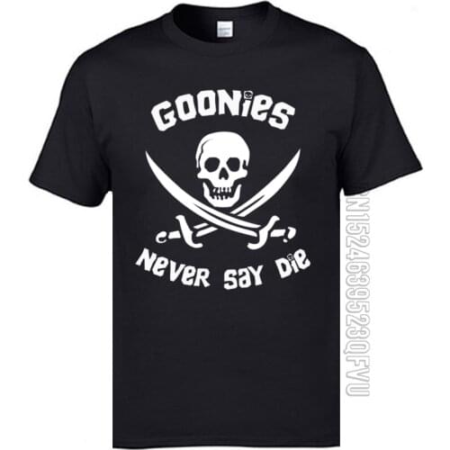 Goonies Underworld Adventure T Shirts Curious Expedition Samurai Skull Tshirts For Men Never Say Die Fashion 3D Skull Tee Shirts