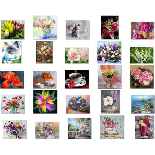 Flower Lily Tea Set Counted Cross Stitch 11CT 14CT 18CT 25CT 28CT DIY Chinese Cross Stitch Kits Embroidery Needlework Sets