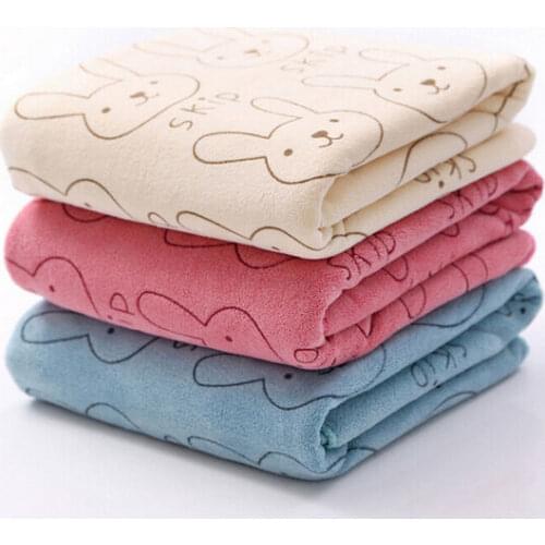 1pc Fashion Cartoon Bunny Rabbit Microfiber Baby Kids Beach Bath Hair Face Towel For Bathing Swimming Absorbent Quick Dry