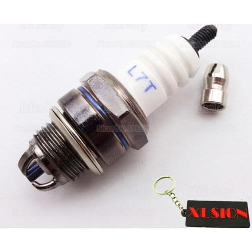 Performance 3 Electrode Ignition Spark Plug L7T for 2 Stroke Mini Dirt Pocket Bike ATV Scooter Buggy Moped Minimoto Minicross