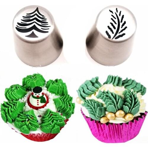 Christmas Tree Russian Nozzle Stainless Steel Piping Tips Pastry Nozzles Wedding Cake Decorating Tools K113