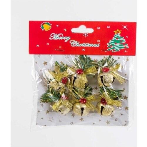 Christmas Golden Bells Tree Ornament 2,5x4cm 6lı christmas decorations рождественские украшения