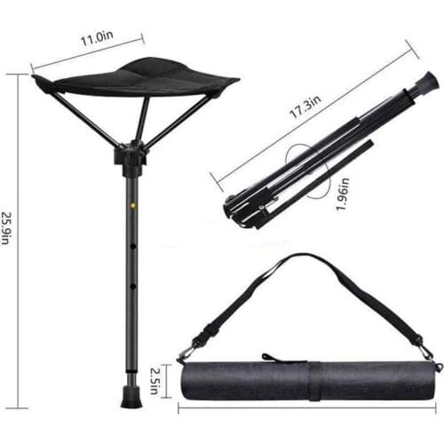 Tripod Stool Stool Seat Stick Walking Stick Folding Stool Folding Stick Chair Adjustable Height Seat Stick Seat Folding Stick