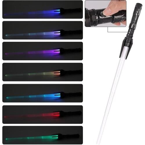 2 Pcs/set Star Wars Lightsaber Toys Saber Adjustable Laser Sword Light Up Led Flashing Double Boys Christmas Gifts