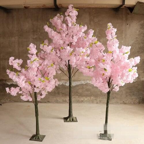1.8 M 1.5M Height Artificial Cherry Blossoms Tree Simulation Peach Wishing Trees For Home Ornament Outdoor Garden Decorations