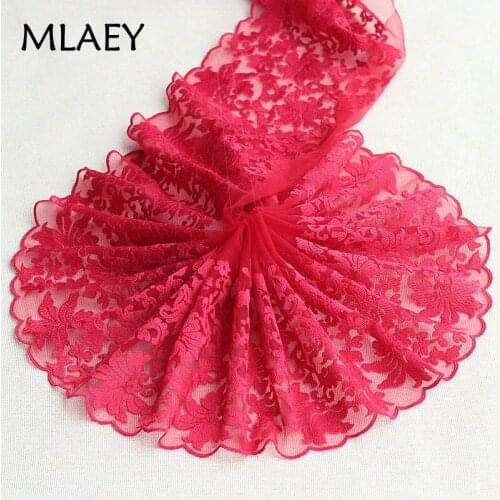 2y/lot Exquisite Embroidered Lace Trim, Red Lace Fabric ,Quality Lace Ribbon , DIY Craft&Sewing Dress Clothing Accessor