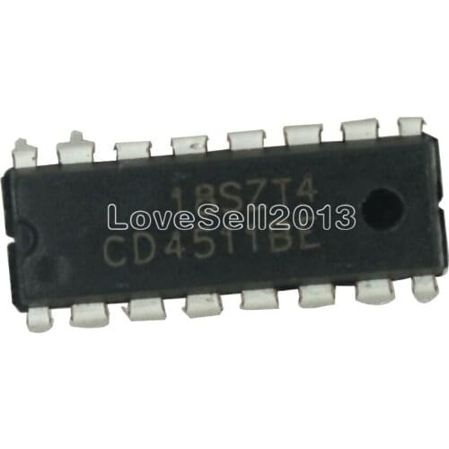 2pcs/lot CD4511BE DIP-16 HEF 4511 decoder chip latch drive new original