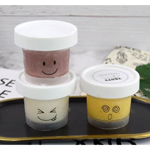 20pcs High quality frosted transparent disposable ice cream cup 100ml small pudding yogurt jelly packaging takeaway box with lid