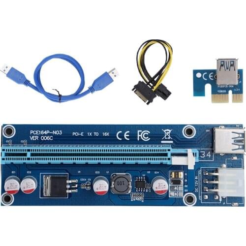5Pcs VER006C USB 3.0 PCI-E pci e Riser Express 1X 4x 8x 16x Extender Riser Adapter Card PCI-E to USB 3.0 Circuit Board