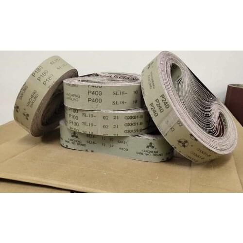New 10Pcs 710*50mm A/O Abrasive Sanding Belts P40 - P1000 for Wood Soft Metal Polishing
