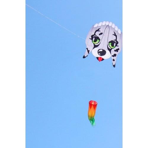 Free shipping lovely dog soft kite reel ripstop stunt kite walk in sky animal kite flying outdoor weifang large kite parachute