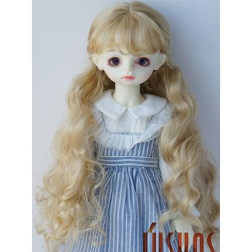 JD417 8-9inch 21-23CM Long wave Lady Princess synthetic mohair BJD wigs 1/3 SD Doll accessories