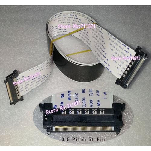 100cm Pitch 0.5 51Pin Ultra HDTV Screen Cable Spacing 0.5mm 51P UltraHD TV Flexible Flat Cable 4K HDTV 51 Pin Screen Line Cable