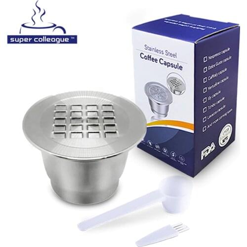 304 Stainless Steel Coffee Capsule For Nespresso Reutilisable Inox Refillable Crema Espress Reusable Filter Pods Italian Cup