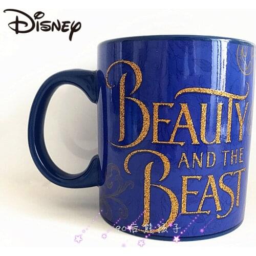 Disneys beauty and the beast beauty ceramic mug cup Home office large capacity coffee cup Heat the milk cup gift mugs