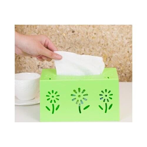 BF040 Flower creative paper tissue box paper home office multi function paper box 19.5*11.7*16cm