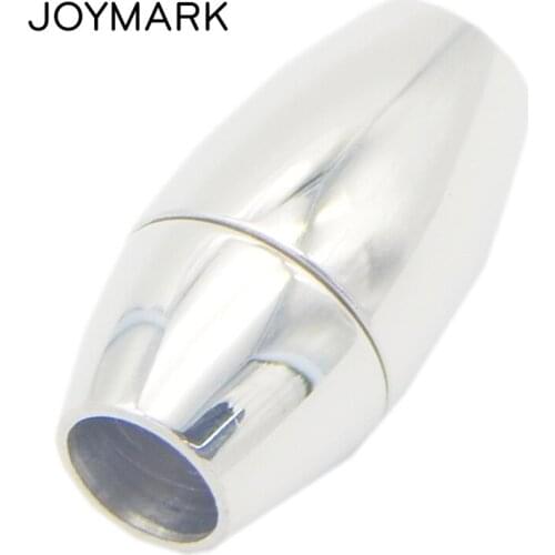 Round Leather Cord Barrel Shape Stainless Steel Magnetic Clasps 7 Sizes 2mm-8mm Hole DIY Jewelry Accessories BXGC-057