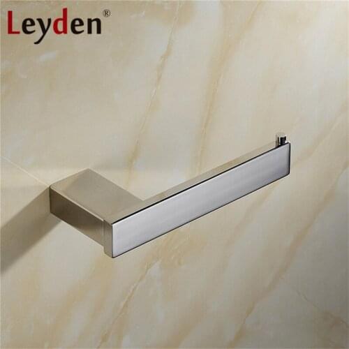 Leyden Stainless Steel Toilet Paper Holder Polished Chrome Wall Paper Holder Square Toilet Tissue Holder Bathroom Accessories