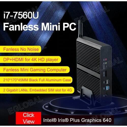 2019 Eglobal Mini Pc Windows 10 Core i7 8550U 8565U Fanless Intel Core I5 8250U Processor Nettop Micro DDR4 Barebone Gaming PC