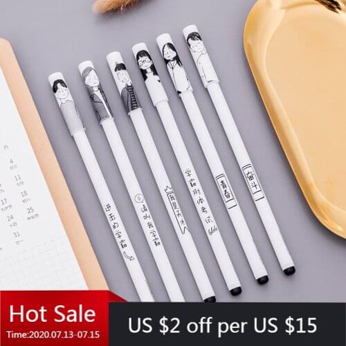 40 pcs high achiever Neutral Pen Cartoon lovely Creative carbon signature Water Pen Stationery Gift Award Stationery Factory