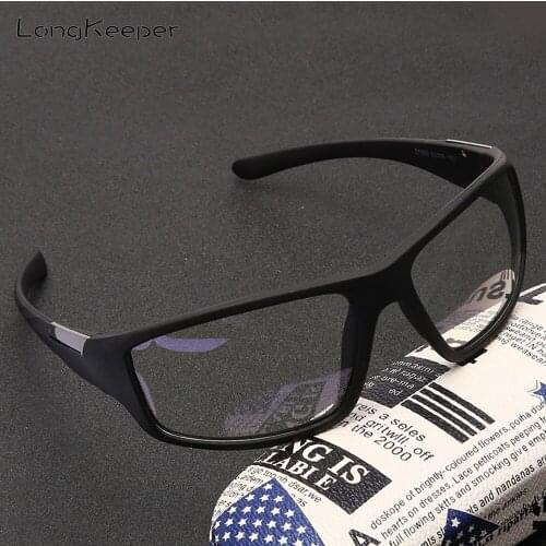 Blue Light Blocking Glasses Frame Men Women Fashion Square Computer Gaming Eyeglasses Male Black Frame Sport Eyewear UV400