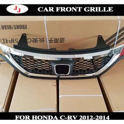 Front racing grill For Honda CRV C-RV grille trim accessories 2012-2015 bumper separator Honeycomb black silver grille