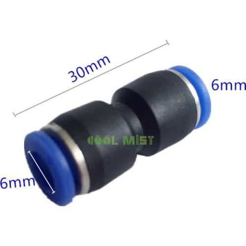 S018 50Pcs 6mm Slip lock Quick Joiner Plastic Union Straight Pneumatic Hose Equal One Touch Push In Air Fitting Direct Coupler