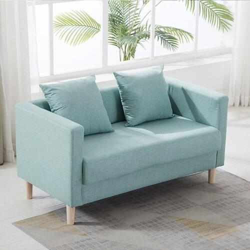 Nordic Fabric Living Room Sofas Bedroom Double Sofa Chair Home Furniture Sofa Bed CN(Origin)