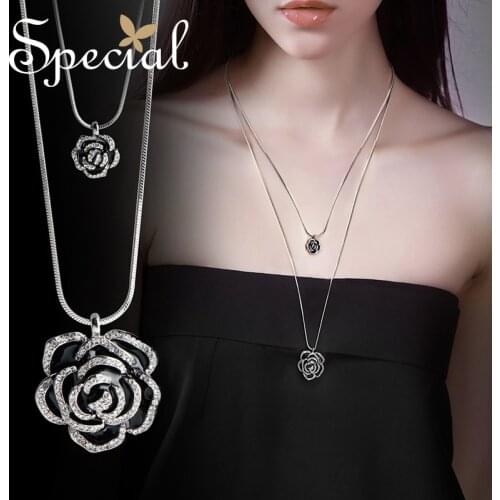 The SPECIAL New Fashion euramerican flower multi-layer short necklace womens necklace long necklace for women ,S2002N