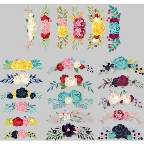 Iron-on Transfers Patches For Clothing Textile Vinyl Thermo Stickers Applique Diy Thermotransfer Stripes On Clothes Set