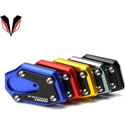 Logo For Suzuki V-Strom 1000 DL1000 2014-2020 VSTROM 1000XT 2019 2020 Motorcycle Foot Side Stand Extension Pad Kickstand Plate