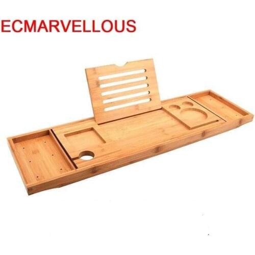 Porta Vino Aufbewahrung Badewanne Bath Shelf Wine Jabonera Contenedor Plateau Accessoires Tablette Baignoire Bathtub Tray