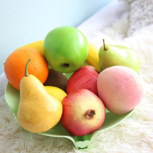 Vivid Foam Bubble Artificial Fruit Fake Lifelike Fruits Apple Peach Pear Banana DIY Party Home Ornaments LX8577