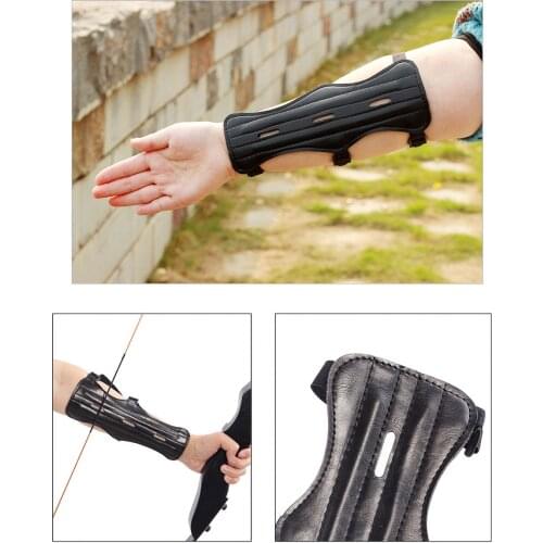 2pcs/lot Archery High Quality Cow Leather Arm Guard Pelindung Lengang Safety Protection Panah Recurve Bow Arrow Arrows